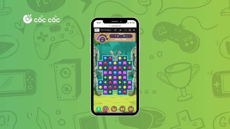 chơi game trên Cốc Cốc Mobile ()