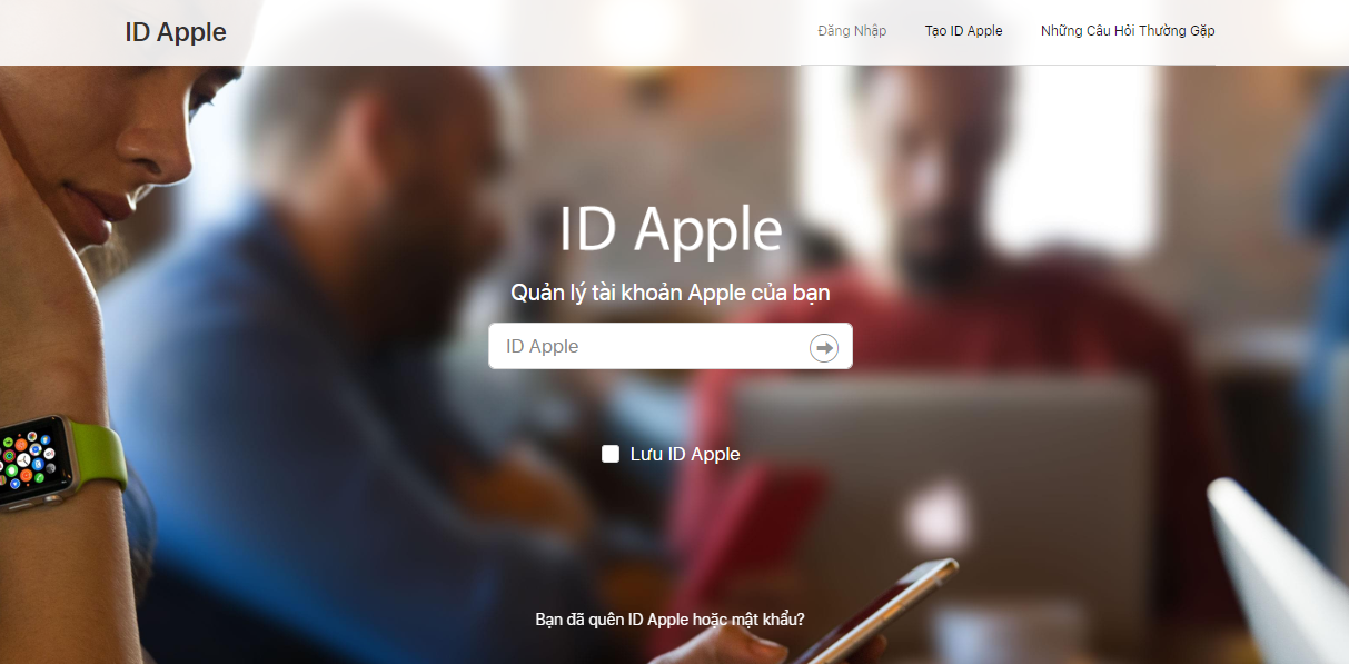 Bước 1: Truy cập appleid.apple.com để đi tới trình quản lý tài khoản Apple.
