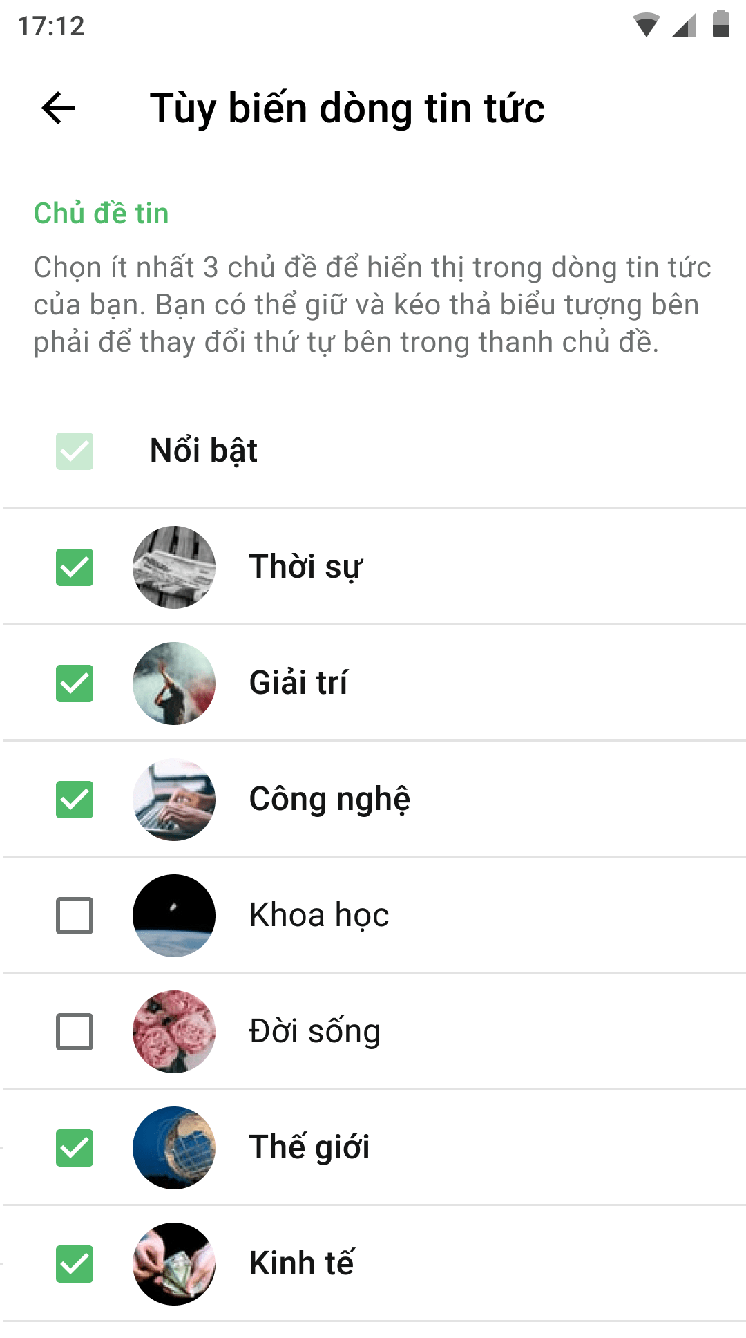 Tùy biến chủ đề tin - Cốc Cốc Đọc Tin 2.0