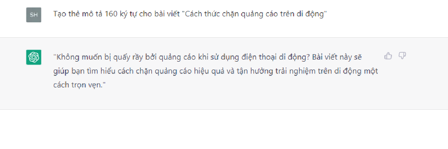 Cach su dung ChatGPT viet the meta