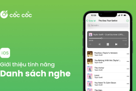 Ra mat tinh nang Coc Coc Playlist tren iOS