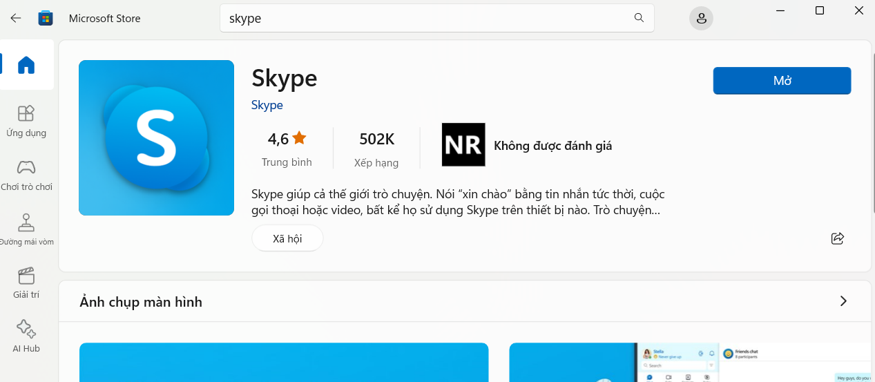 tải skype cho máy tính