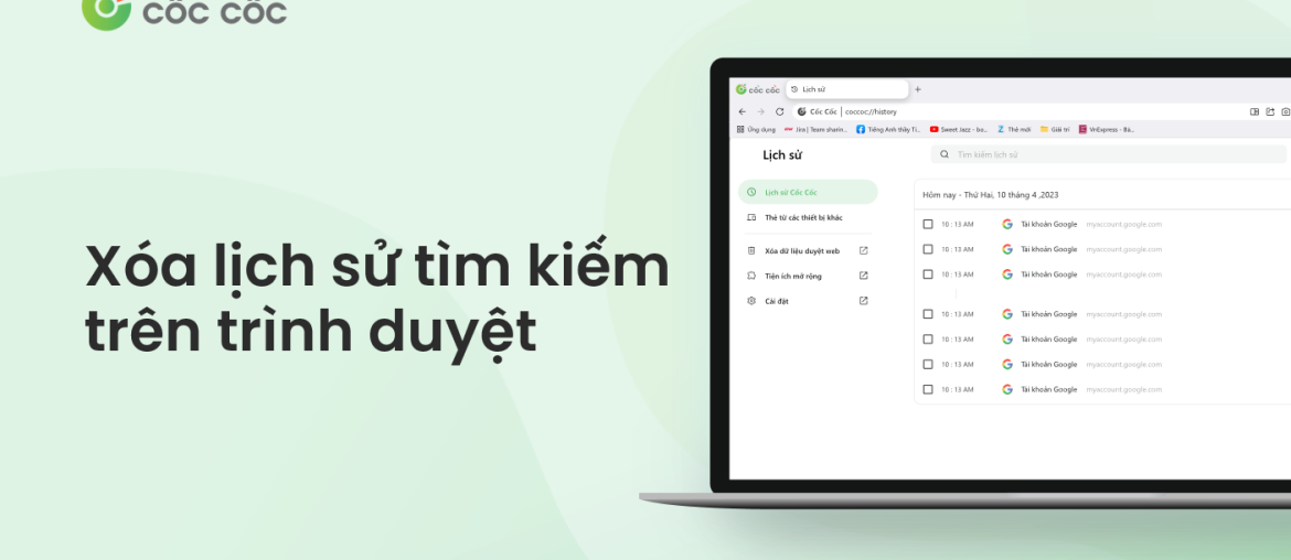 xoa lich su tim kiem chrome coc coc