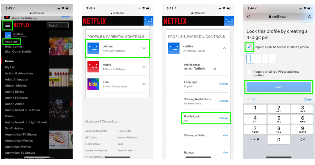 cách đặt mật khẩu netflix 1