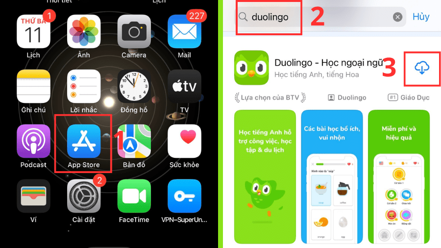 tải app Duolingo trên điện thoại