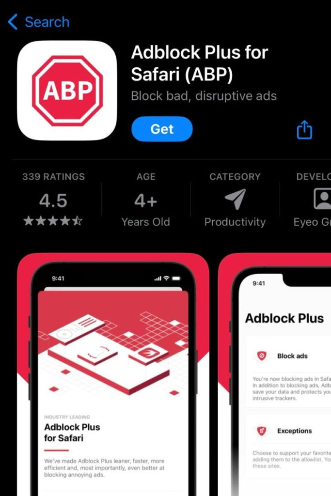 chặn quảng cáo safari adblock plus