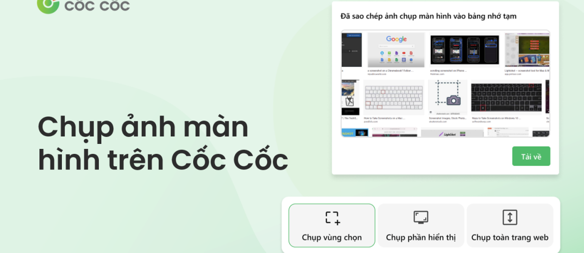 chụp ảnh màn hình trang web trên cốc cốc