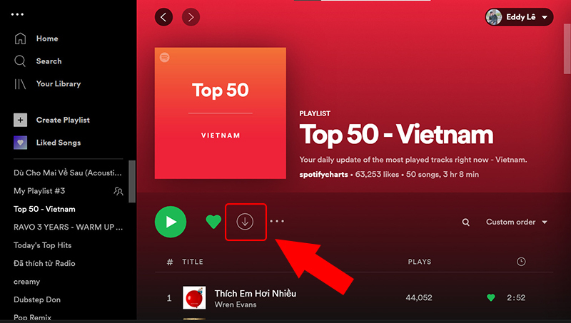 Hướng dẫn tải nhạc trên Spotify về máy tính/ laptop bước 3