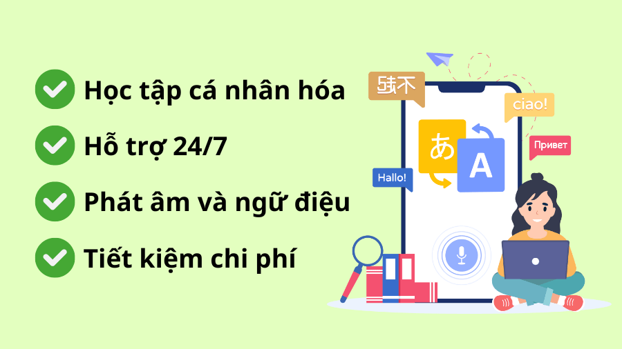 Lợi ích của việc ứng dụng AI học tiếng Anh