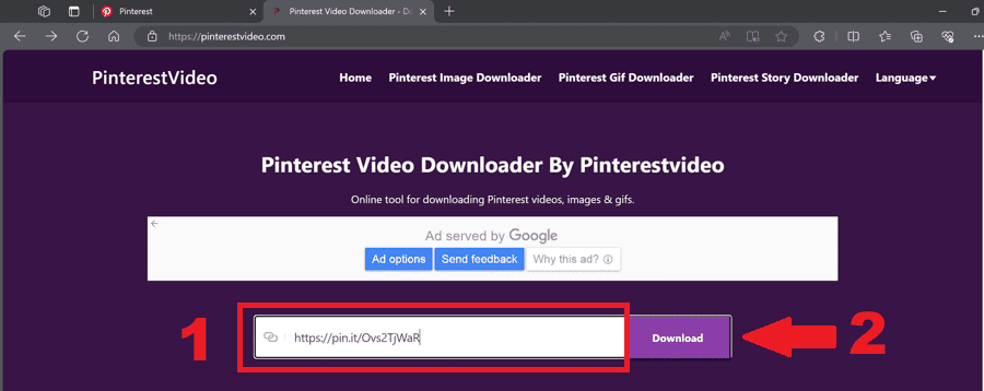 Sử dụng PinterestVideo 2