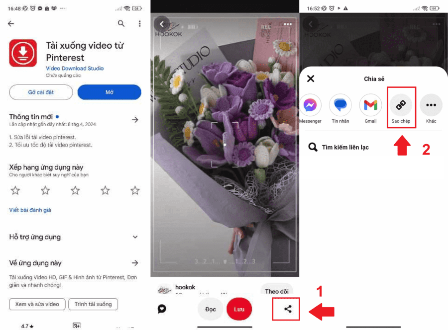 Tải video trên Pinterest về điện thoại Android 