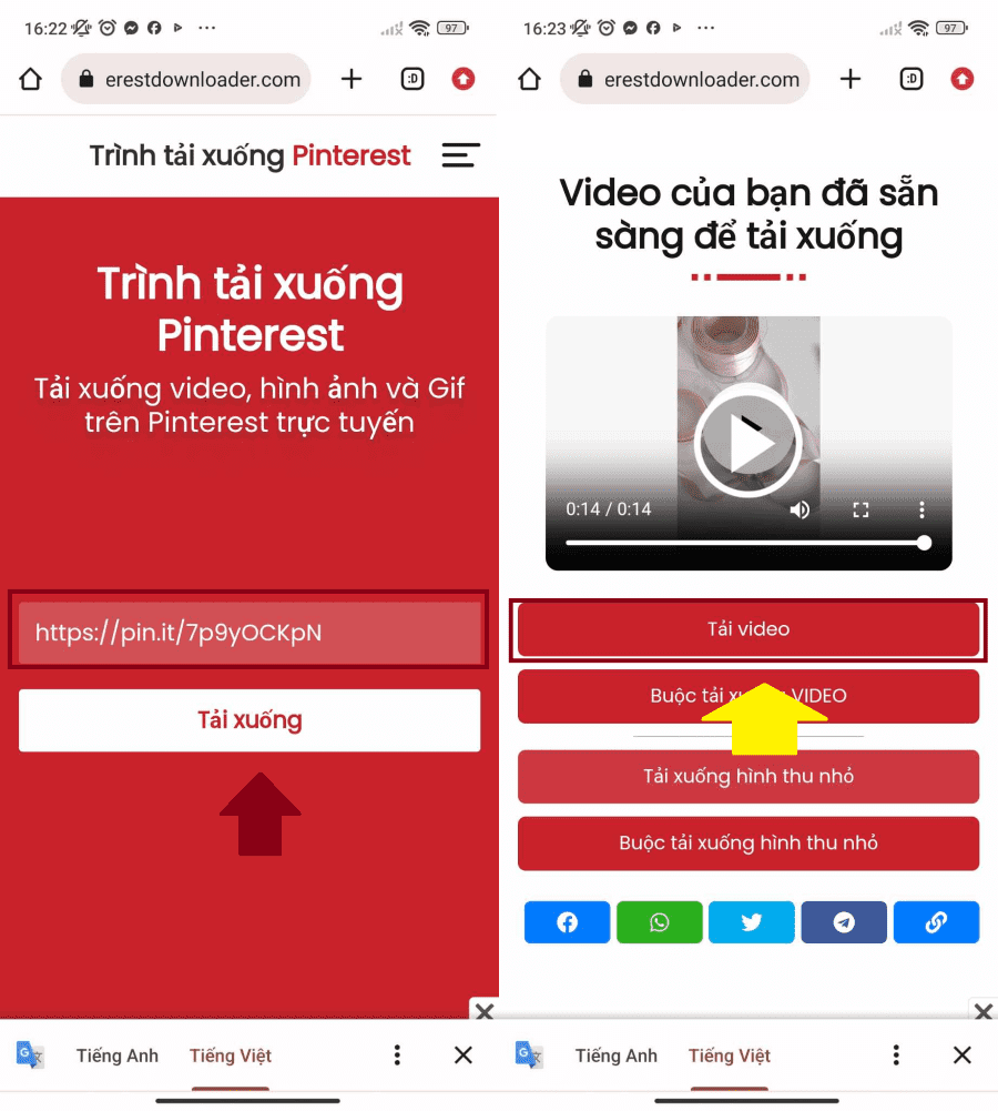 Tải video trên Pinterest về điện thoại iPhone 