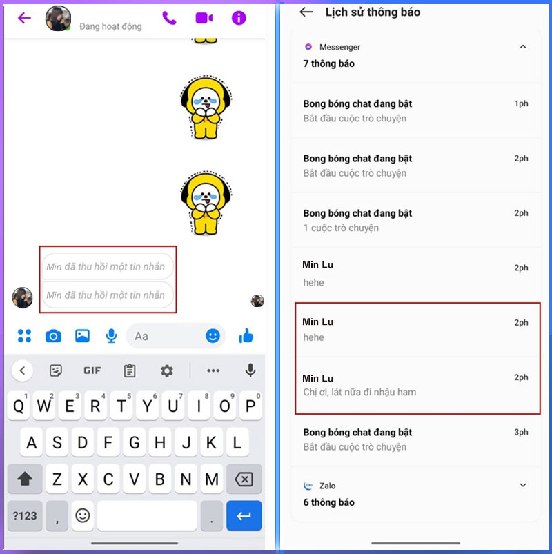 Cách đọc tin nhắn đã thu hồi trên Messenger ở điện thoại Realme