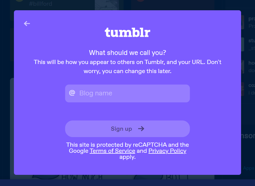 đăng ký tumblr trên máy tính 