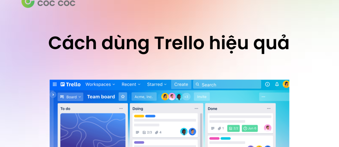 hướng dẫn cách dùng trello