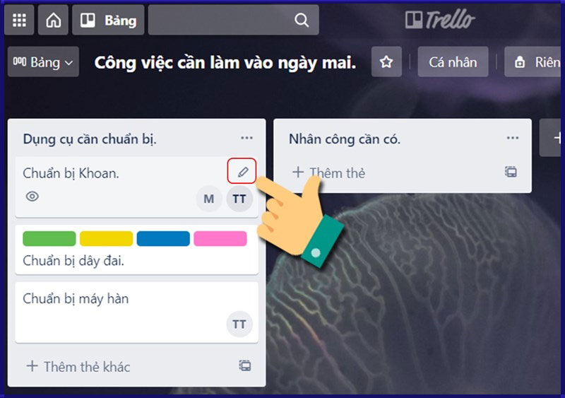 Tính năng phân chia công việc - đặt deadline 