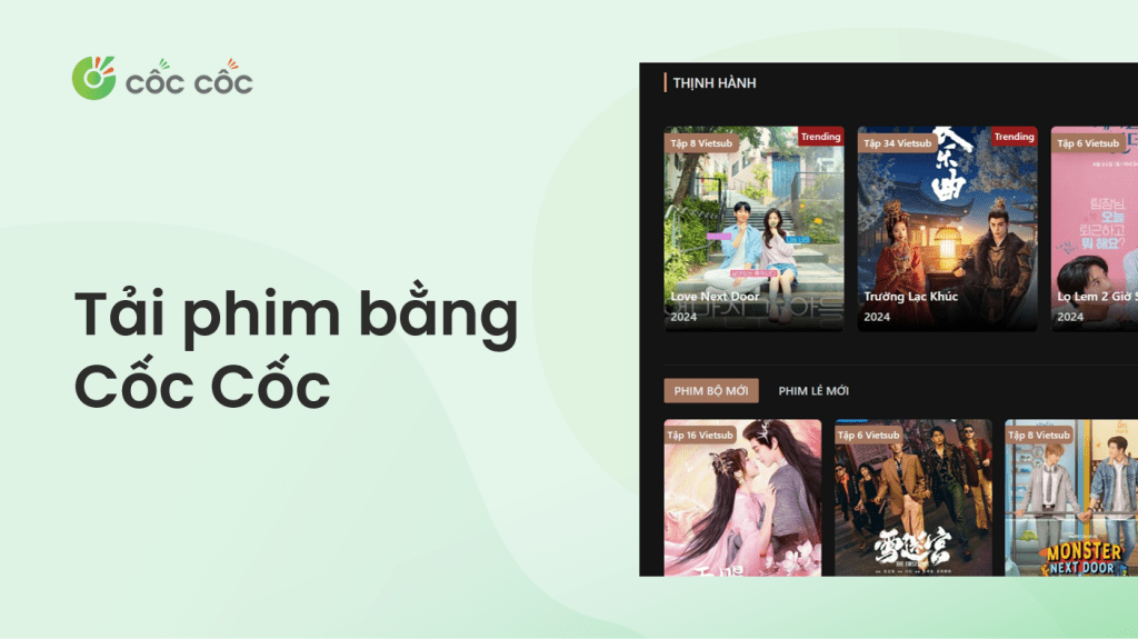 Hướng dẫn cách tải phim trên Cốc Cốc cách tải phim bằng cốc cốc