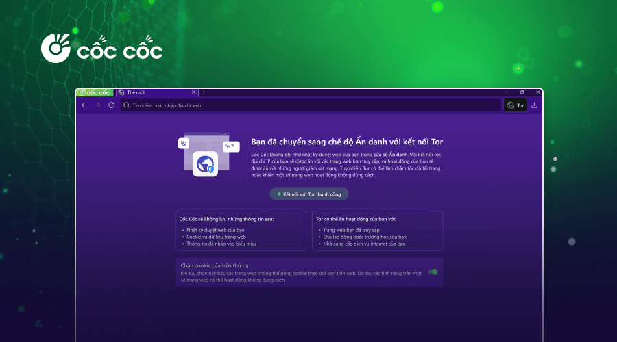 Gioi thieu Che do an danh voi Tor tren trinh duyet may tinh Coc Coc