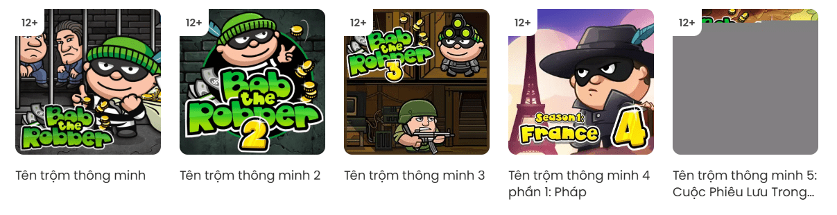 game cho be trai ten trom thong minh