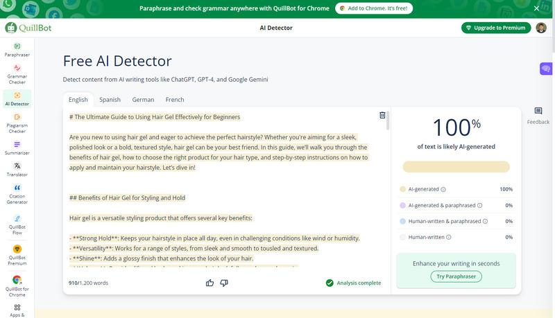 quillbot ai detector