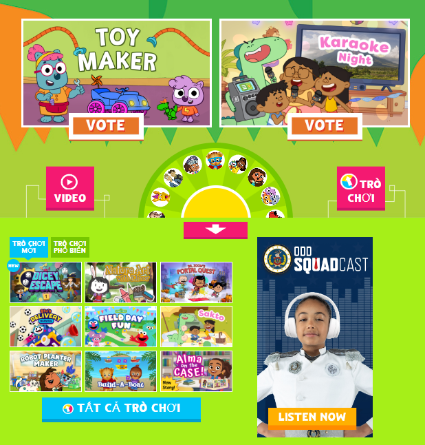 trang web game PBSKids