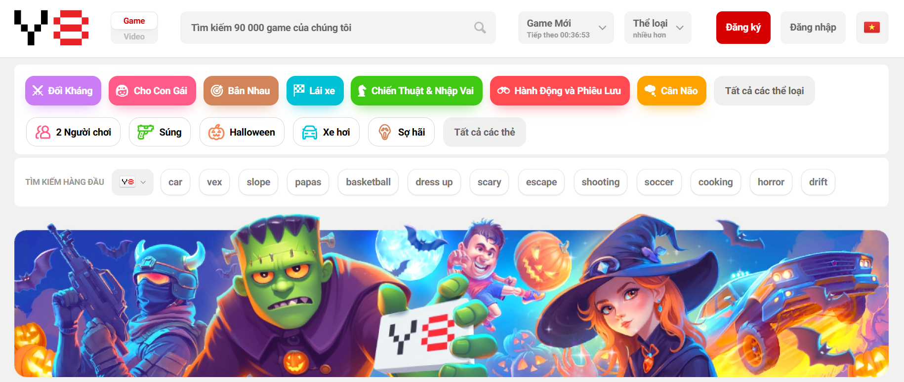 trang web game y.com