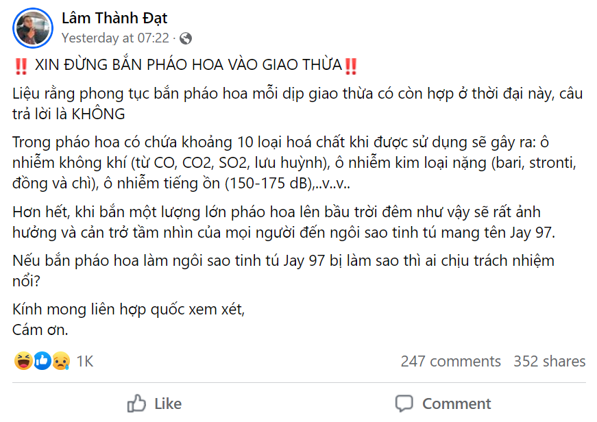 xin đừng bắn pháo hoa