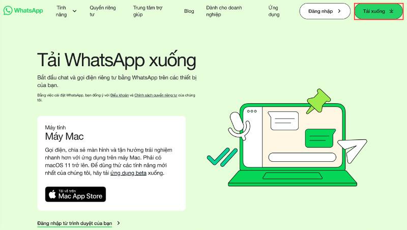 tai whatsapp cho may tinh he dieu hanh windows va macos