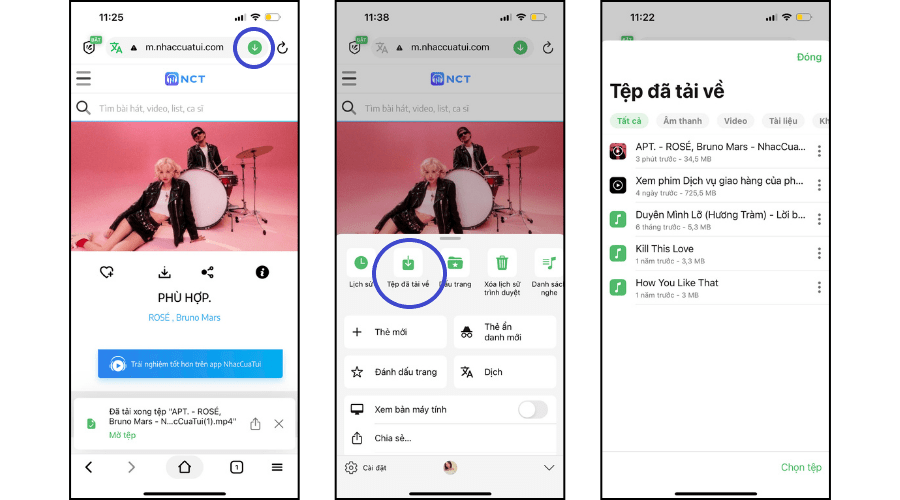 nghe nhac offline bang coc coc