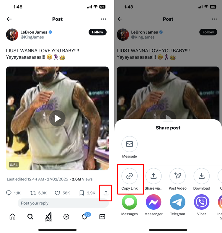 sao chép link video x sao chép link video x