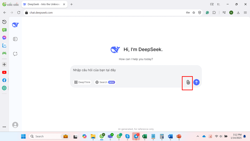 tải file lên deepseek