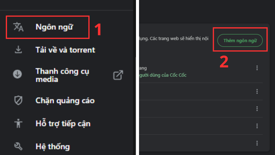 thay doi ngon ngu cua trinh duyet Coc Coc tren may tinh thay đổi ngôn ngữ của trình duyệt Cốc Cốc trên máy tính