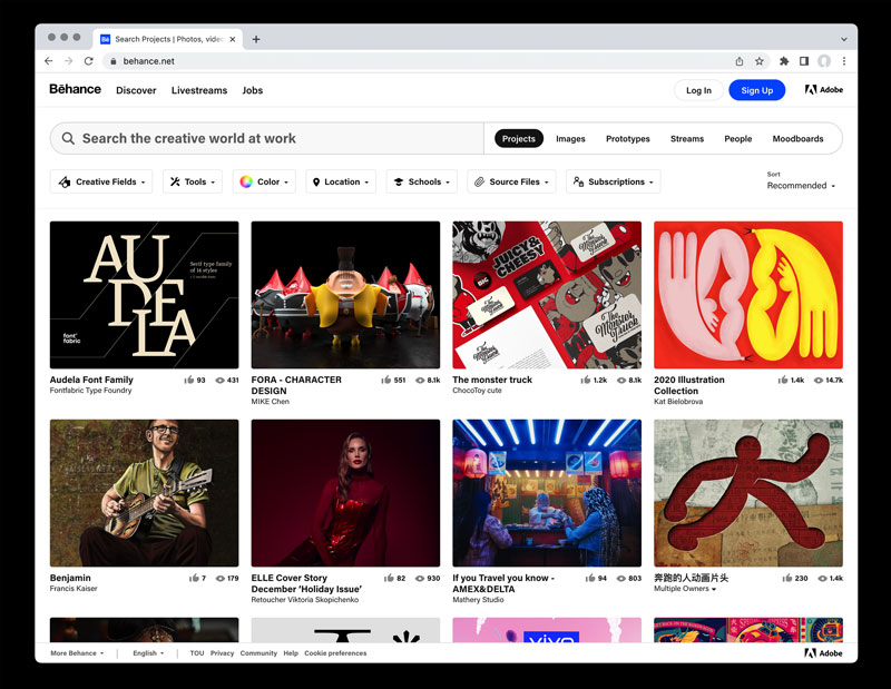 2-cac-tinh-nang-noi-bat-tren-behance cac tinh nang noi bat tren behance