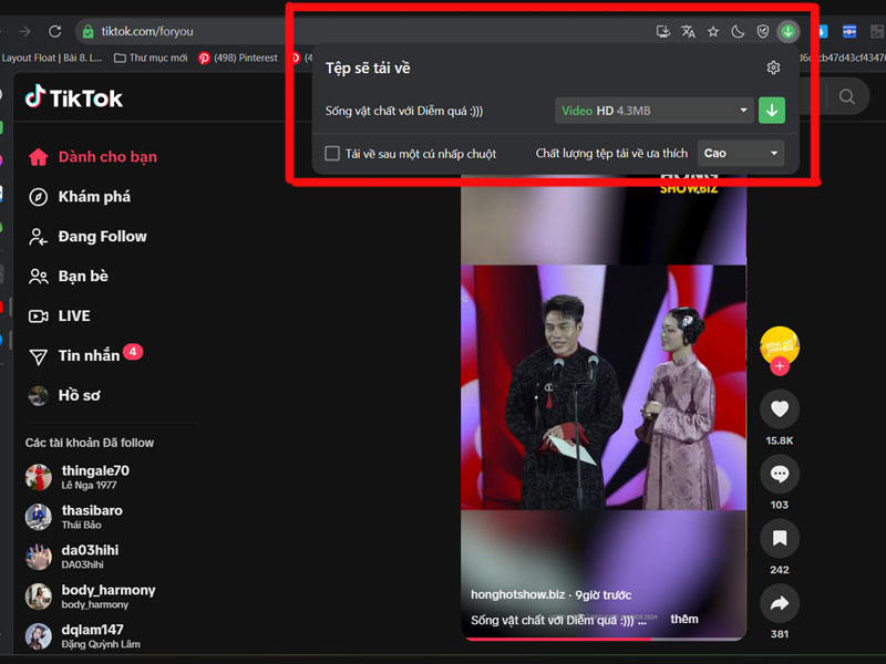 H ng d n download video tiktok chi ti t nhanh ch ng