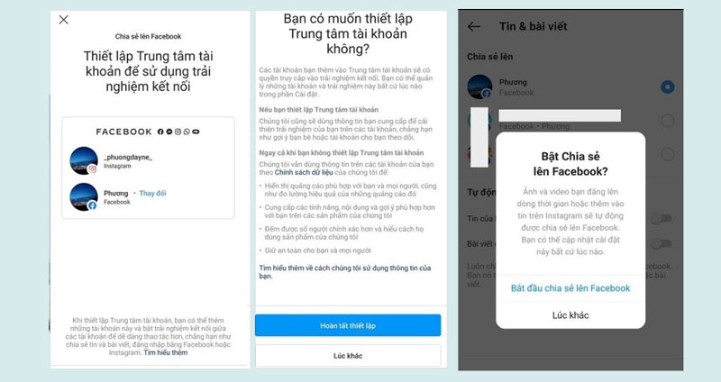 cach lien ket tai khoan instagram voi facebook de chay quang cao