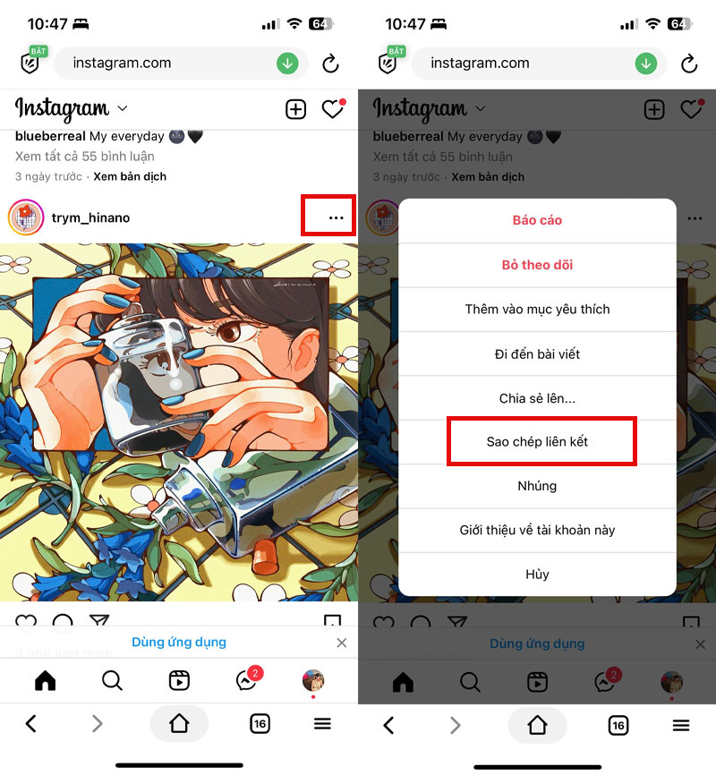 buoc-1-sao-chep-lien-ket-anh-hoac-video-tren-instagram buoc sao chep lien ket anh hoac video tren instagram