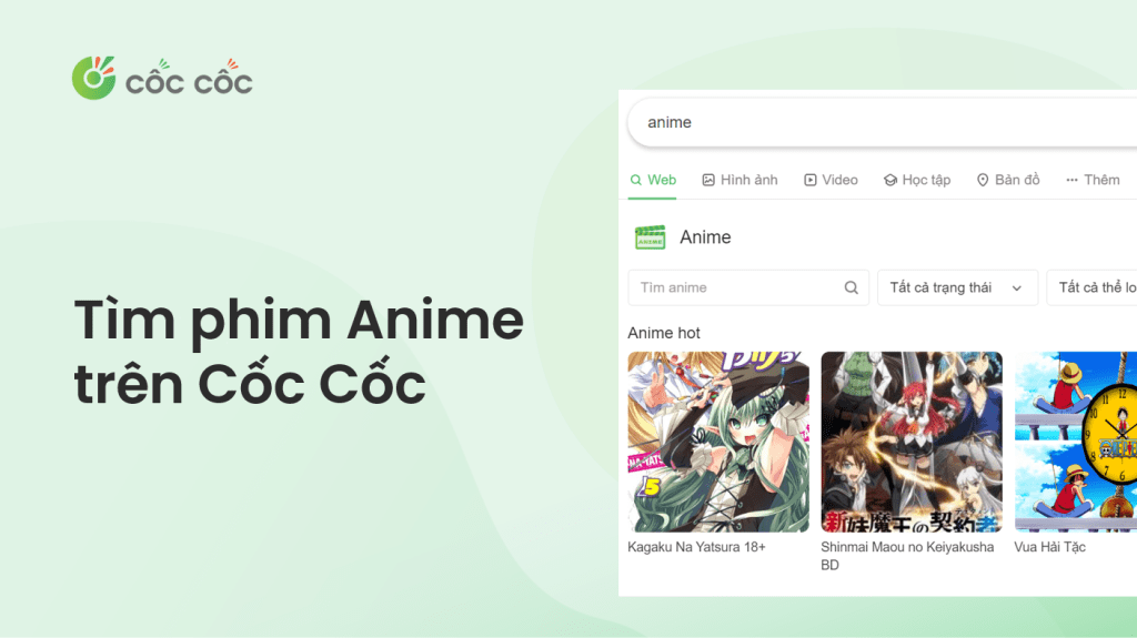 Cách tìm phim anime trực tuyến, nhanh chóng trên Cốc Cốc cách tìm phim anime trên cốc cốc