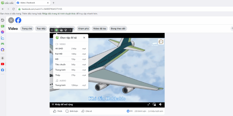 huong dan tai video facebook bang thanh cong cu