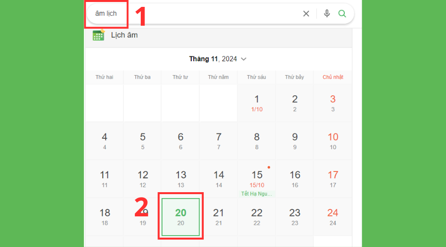 Huong dan tra cuu ngay am lich duong lich tuong ung buoc 2 Huong dan tra cuu ngay am lich duong lich tuong ung buoc