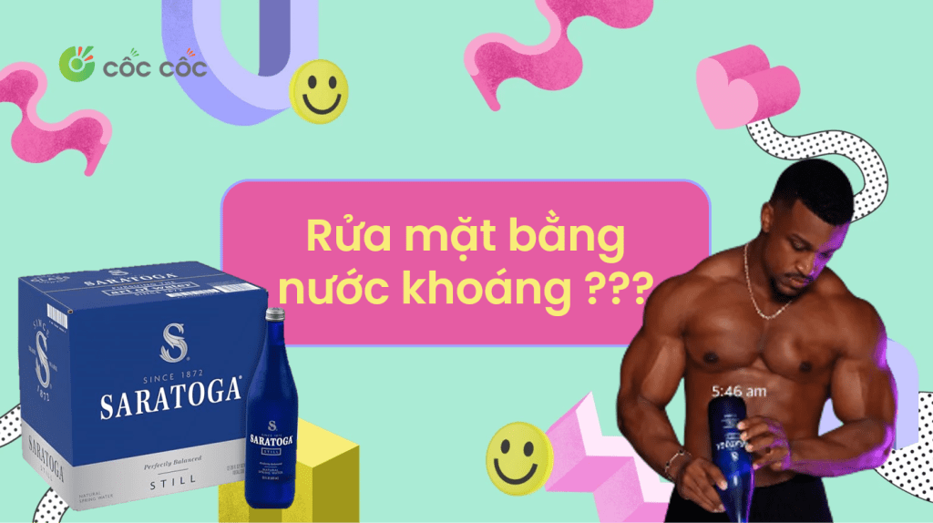 Hướng dẫn rửa mặt bằng nước khoáng Saratoga và lau mặt bằng vỏ chuối độc lạ theo trend rửa mặt bằng nước khoáng lau mặt bằng chuối