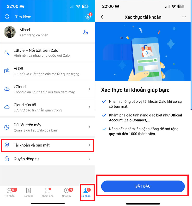 buoc bat dau xac thuc tai khoan