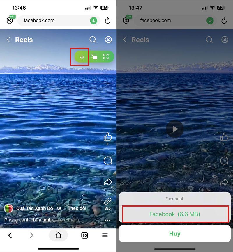 cach tai video facebook ve dien thoai