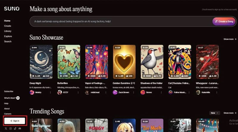 4-buoc-1-truy-cap-website-chinh-thuc-cua-suno-ai buoc truy cap website chinh thuc cua suno ai