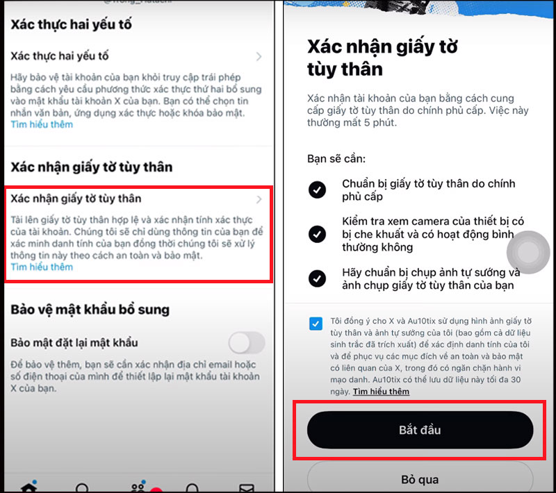 b huong dan chi tiet cach xac minh tai khoan x bang so dien thoai