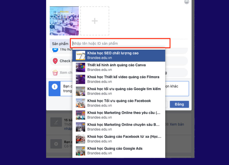 buoc chon san pham ma ban muon gan the