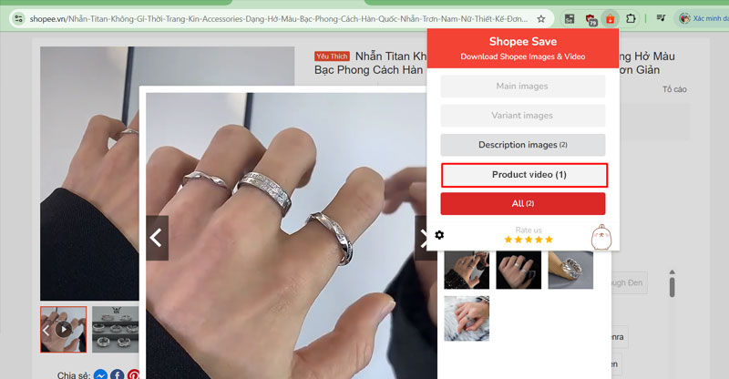 buoc sau khi tien ich nhan dien video nhan vao nut product video de tai video ve may tinh