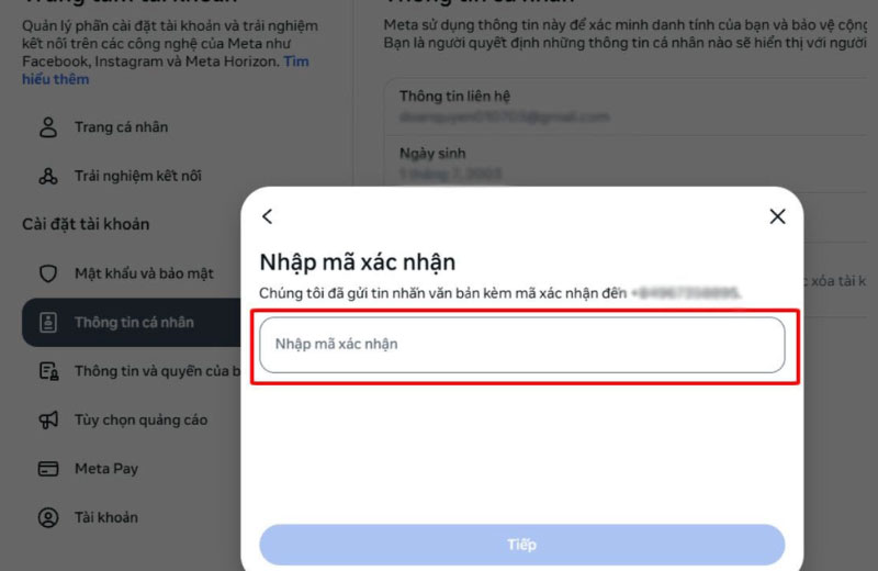 buoc xac nhan so dien thoai