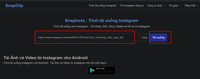 chon download va doi vai giay de video hien thi