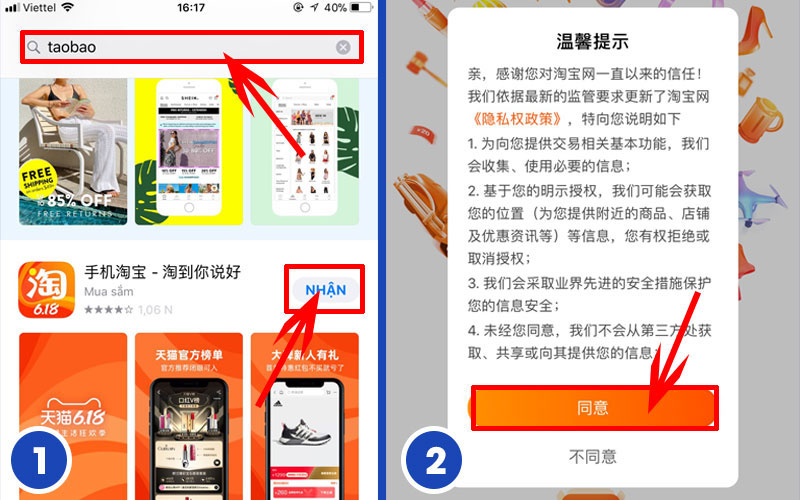 buoc dang nhap va sao chep link video tren taobao