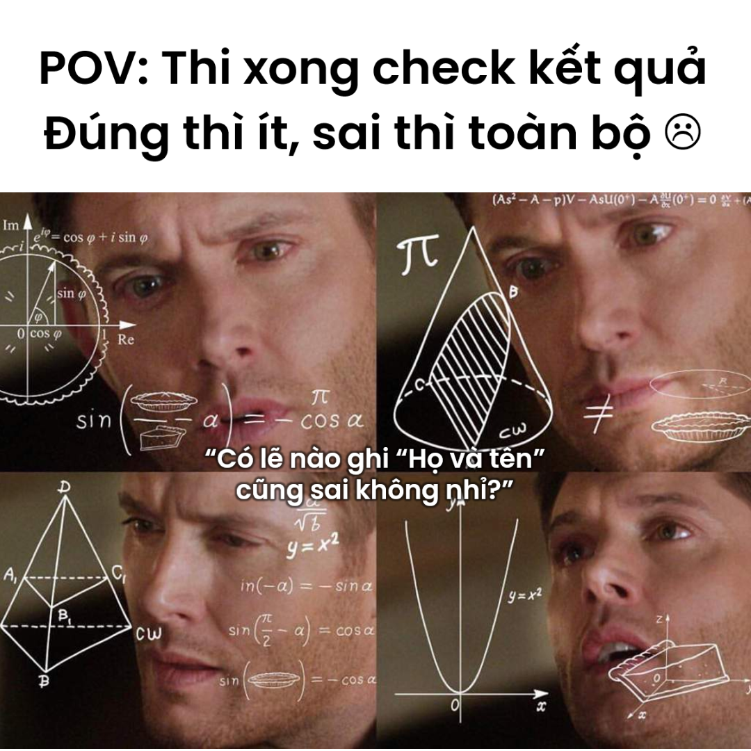 Meme khi biết điểm